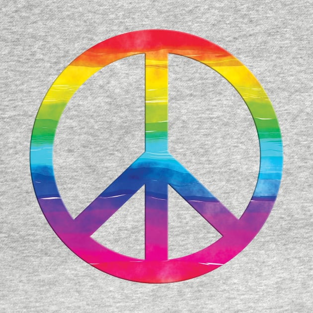 rainbow peace sign by rclsivcreative